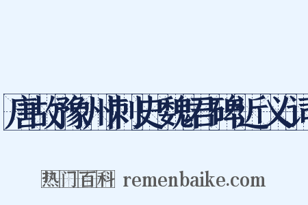 唐故豫州刺史魏君碑近义词是什么意思的图片